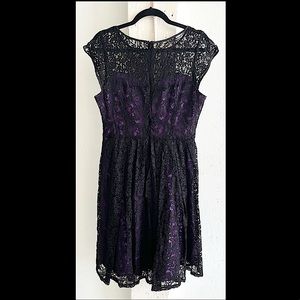 PinUp/Rockabilly Lindy Bop Purple Lace Swing Dress